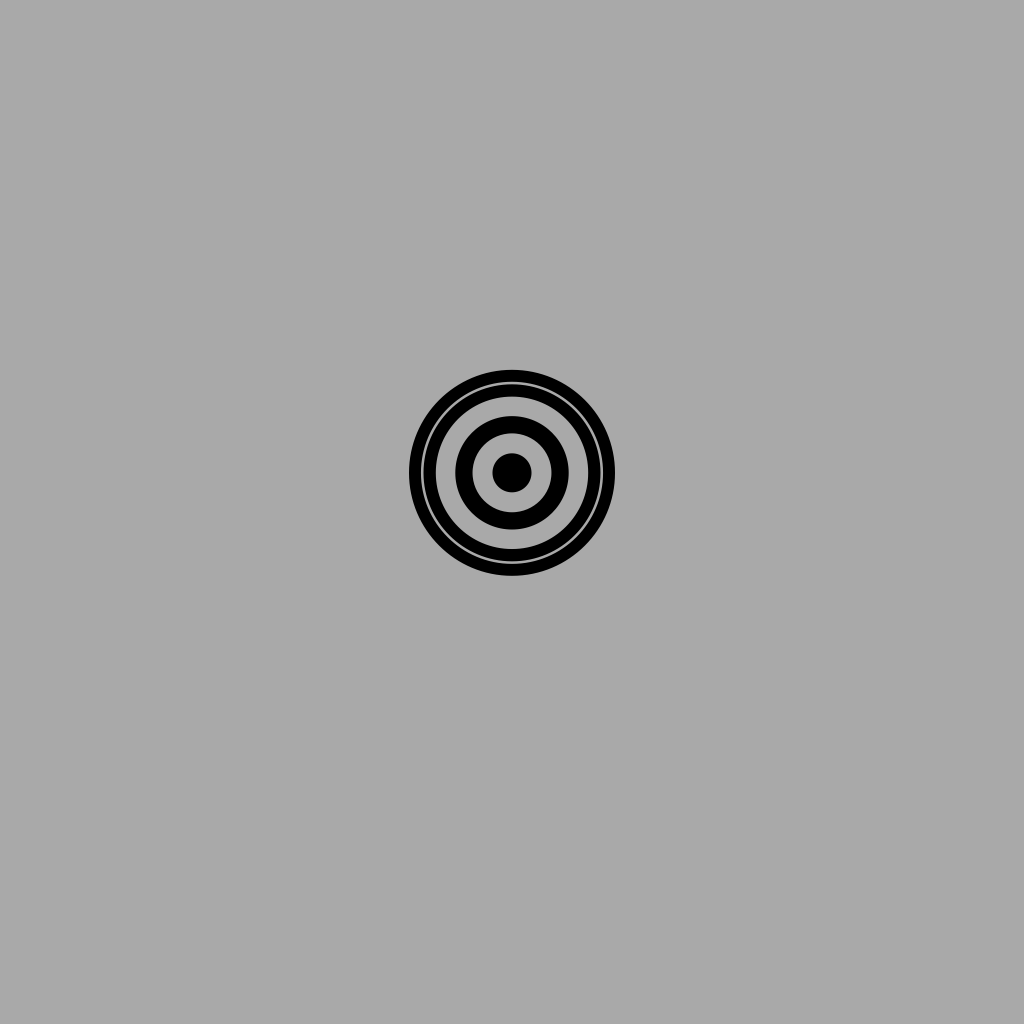 Black target icon on steel color background